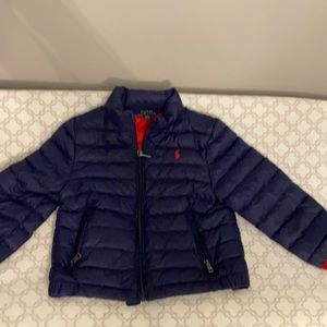 Toddler size 3T Polo Ralph Lauren packable jacket in navy